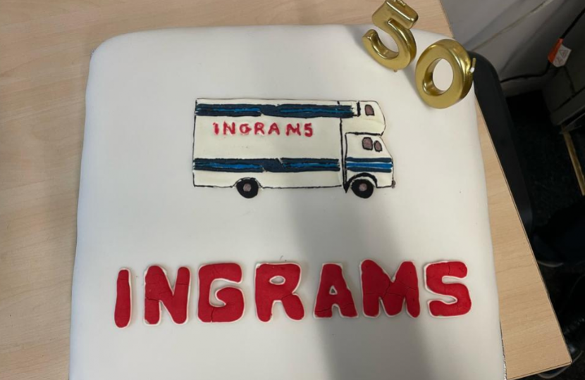 Ingram's 50th anniversary cake!