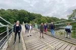 Dehenna with residents at Whorlton Bridge
